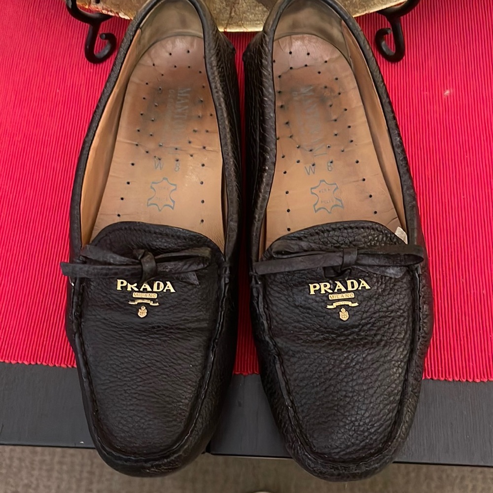 Prada leather driving shoes